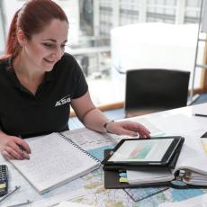 ASG student studying on-site